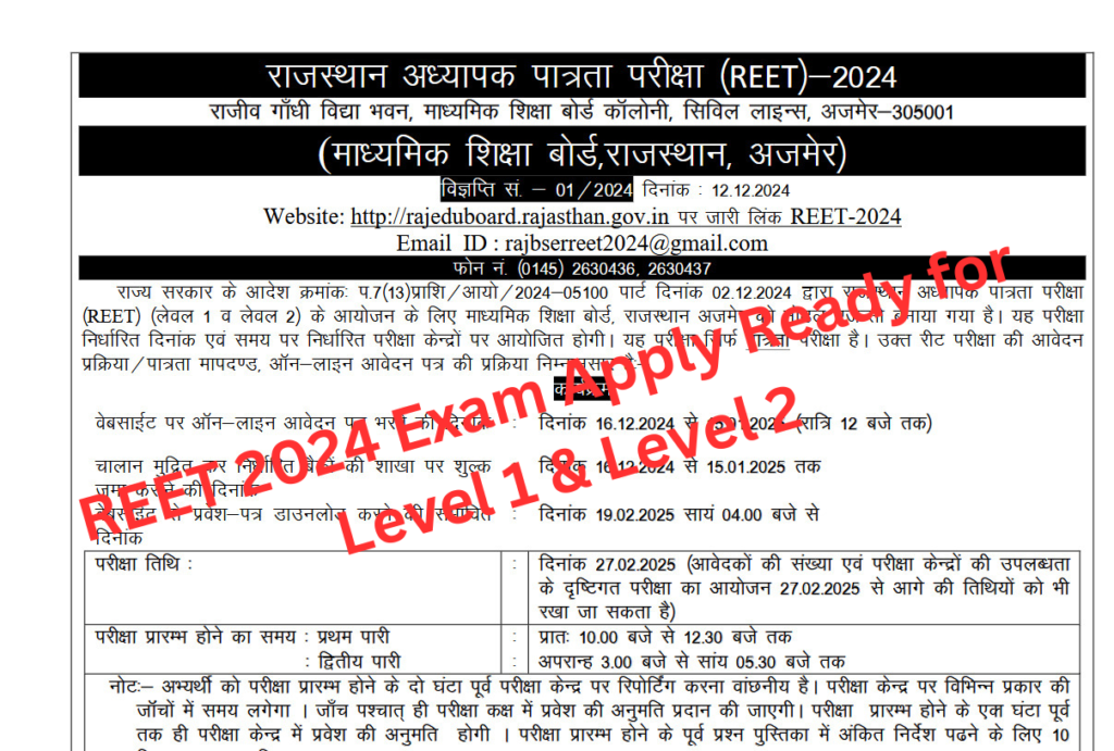Rajasthan REET 2024
