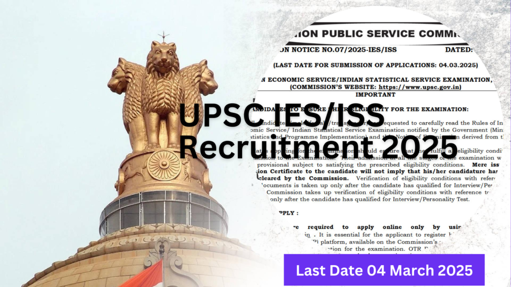 UPSC IES/ISS Exam 2025