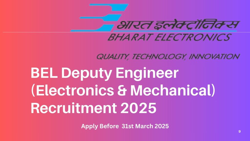 BEL Fixed Tenure Engineers Recruitment 2025