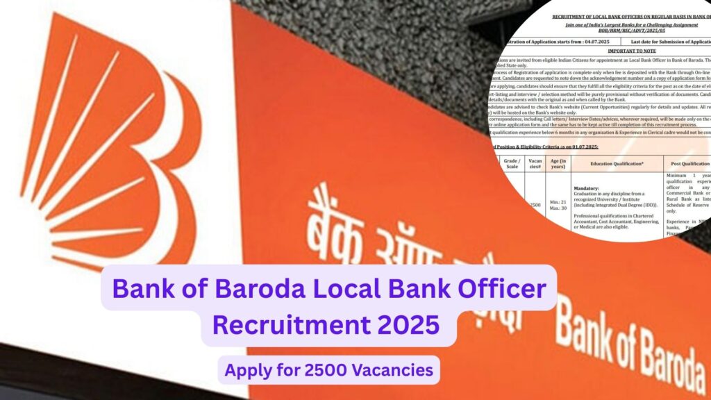 BOB Local Bank Officer Jobs 2025