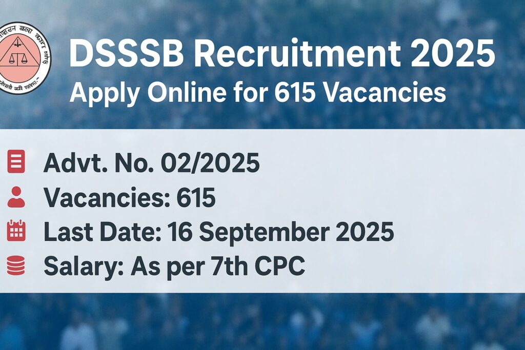 DSSSB Recruitment 2025