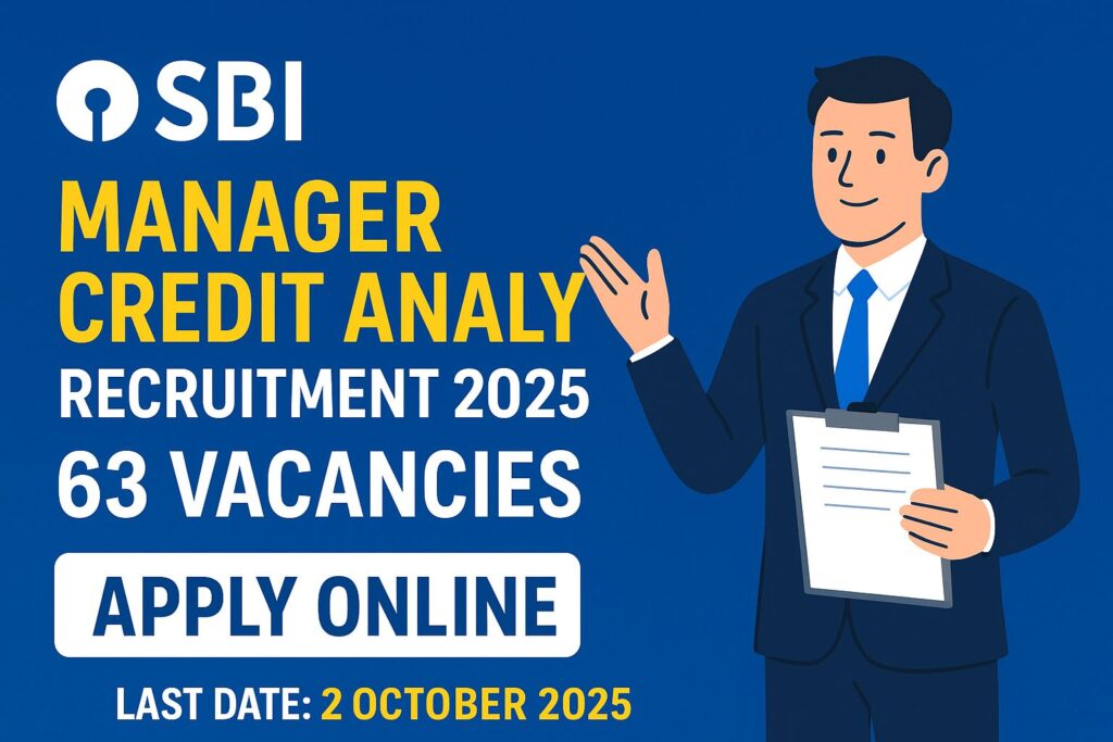 SBI Manager Credit Analyst Recruitment 2025