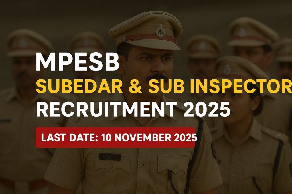 MPESB Subedar & Sub Inspector Recruitment 2025