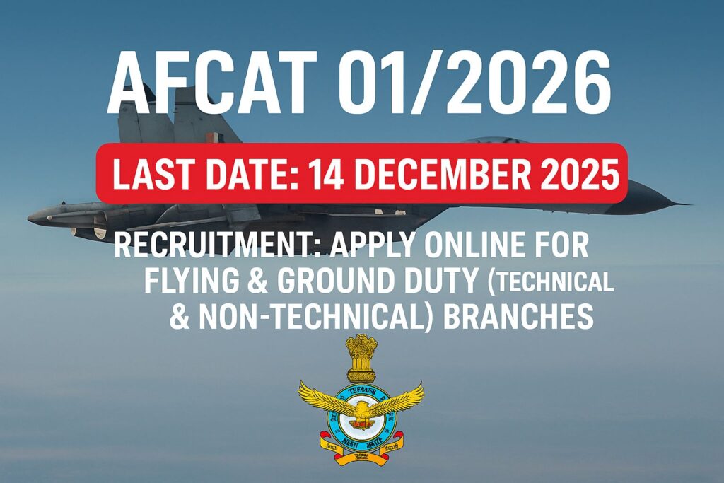 AFCAT Flying Officer Recruitment 2025