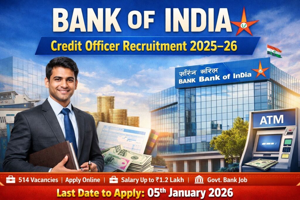 Bank of India Credit Officer Recruitment 2025–26