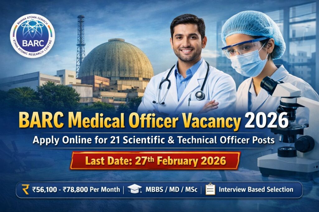 BARC Medical Officer Vacancy 2026