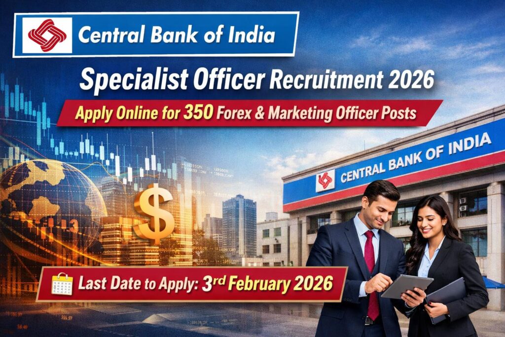 Central Bank of India Specialist Officer Recruitment 2026
