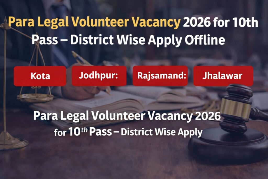 Para Legal Volunteer Vacancy 2026