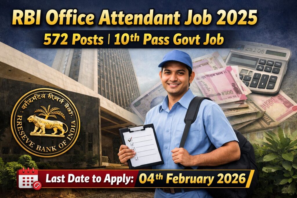 RBI Office Attendant Job 2025