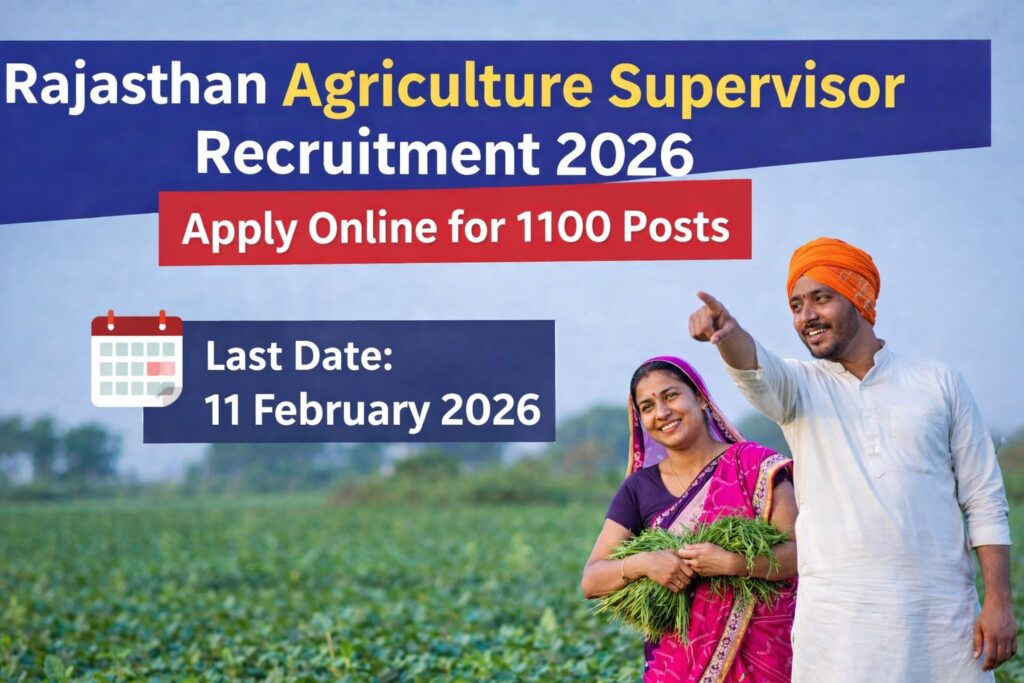 Rajasthan Agriculture Supervisor Recruitment 2026