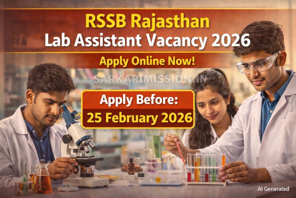 RSSB Rajasthan Lab Assistant Vacancy 2026