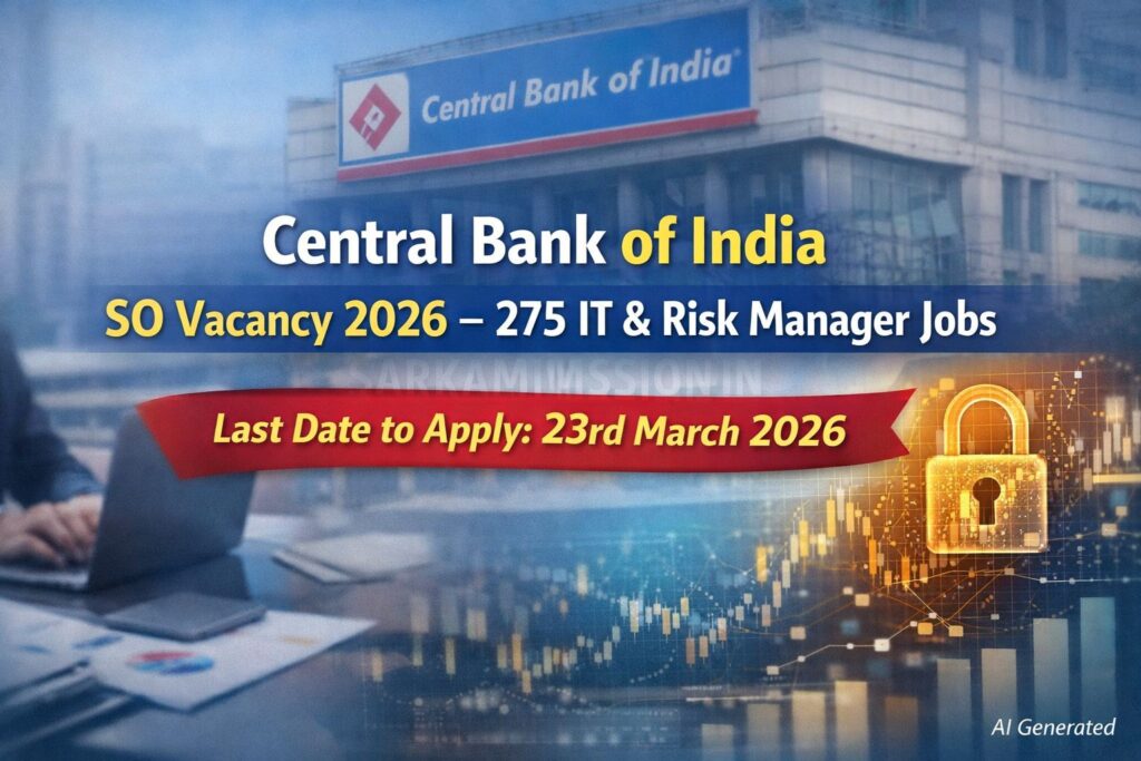Central Bank of India SO Vacancy 2026