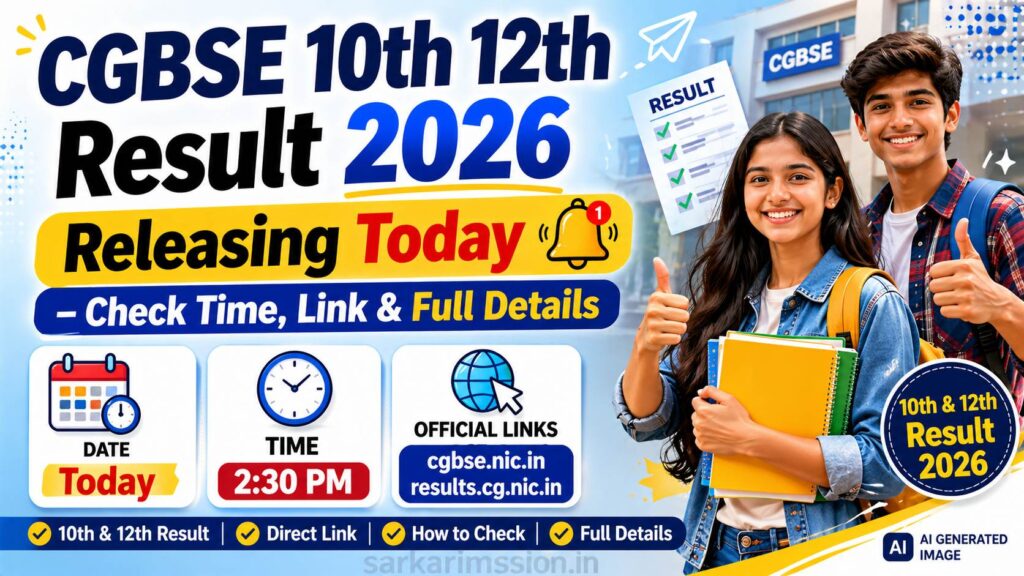 CGBSE 10th 12th Result 2026