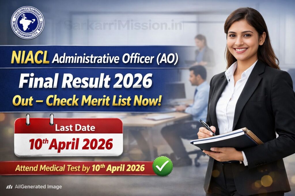 NIACL Administrative Officer (AO) Final Result 2026