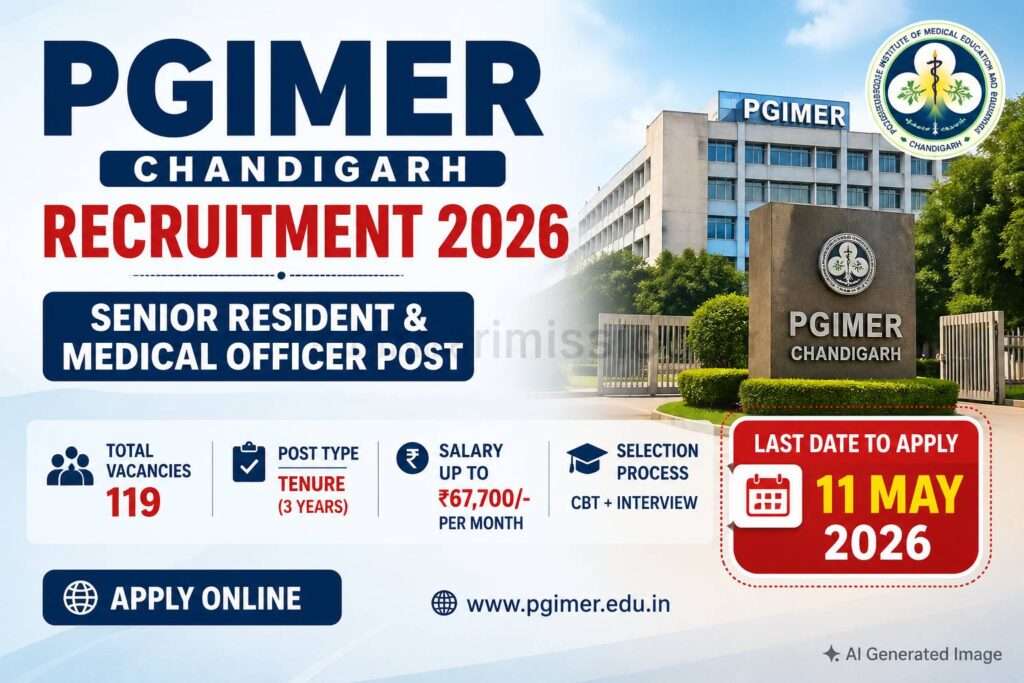 PGIMER Chandigarh Recruitment 2026