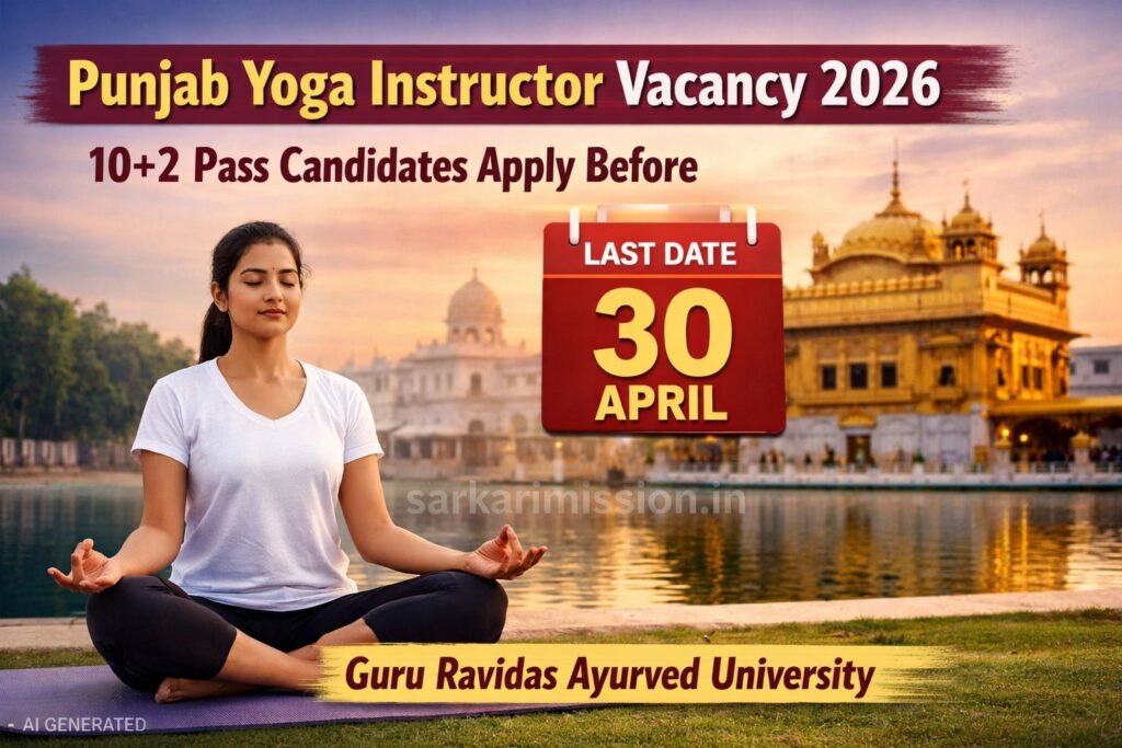 Punjab Yoga Instructor Vacancy 2026