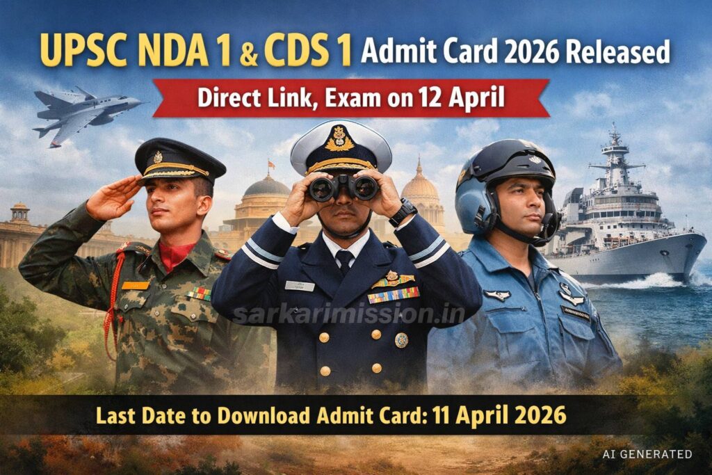 UPSC NDA 1 & CDS 1 Admit Card 2026