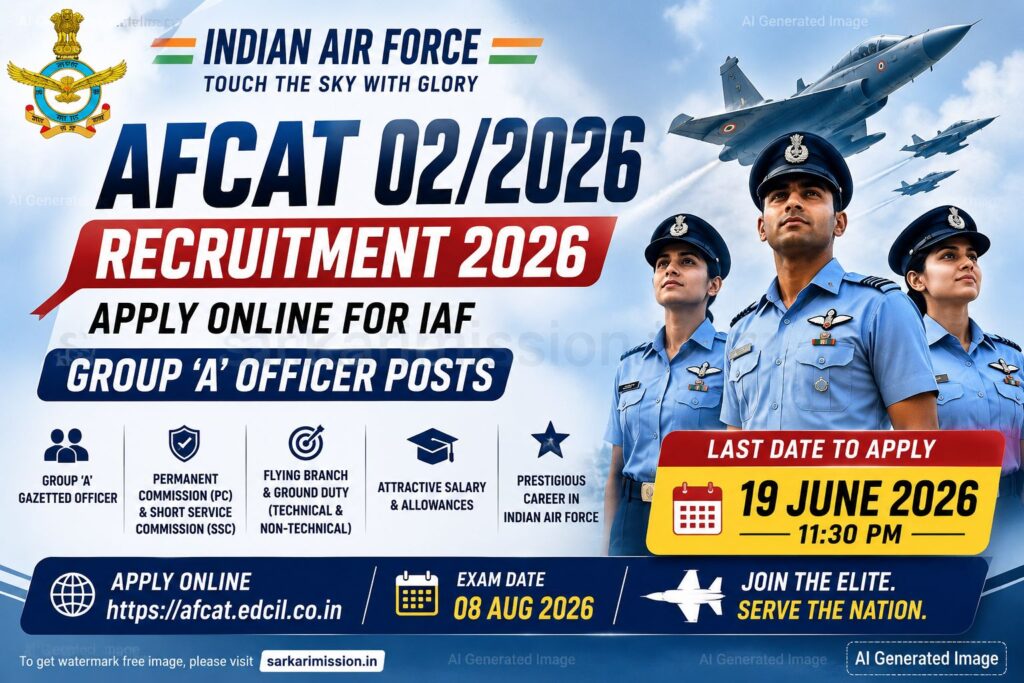 AFCAT 02/2026 Recruitment 2026