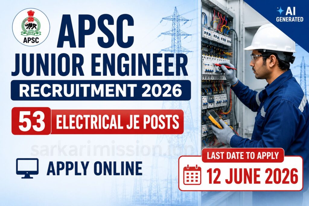 APSC Junior Engineer Recruitment 2026