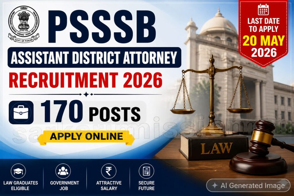 PSSSB Assistant District Attorney Recruitment 2026