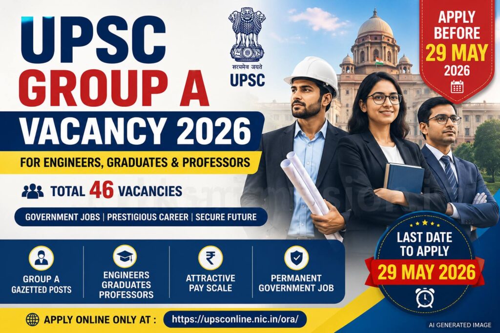 UPSC Group A Vacancy 2026