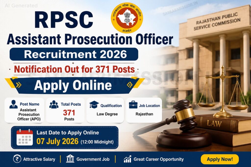 RPSC Assistant Prosecution Officer Recruitment 2026