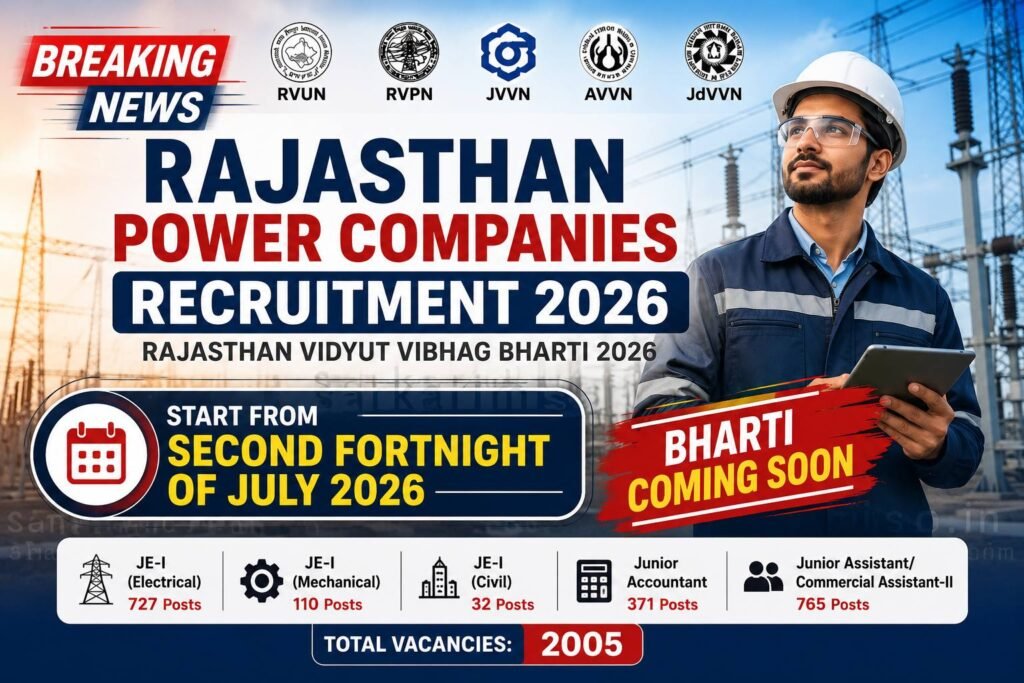 Rajasthan Vidyut Vibhag Bharti 2026