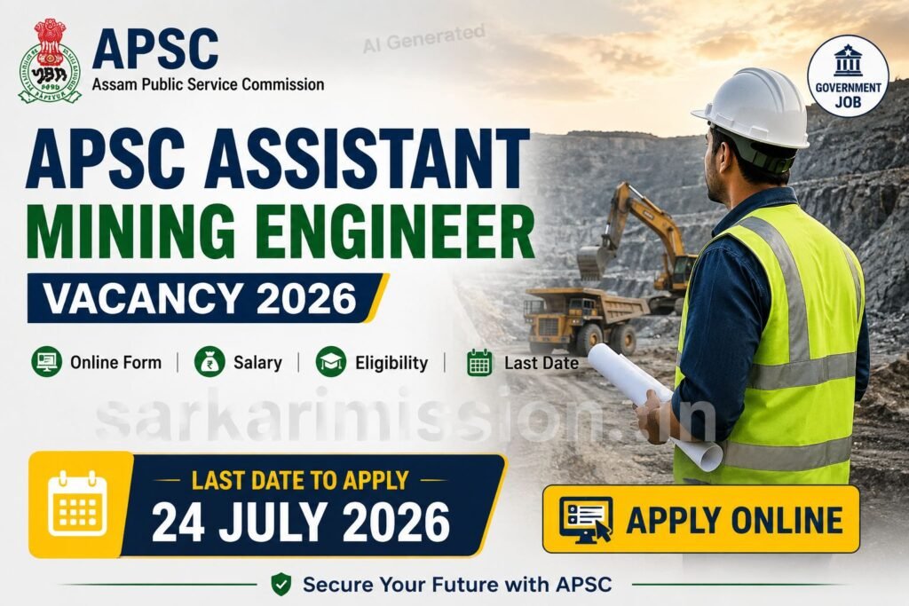 APSC Assistant Mining Engineer Vacancy 2026