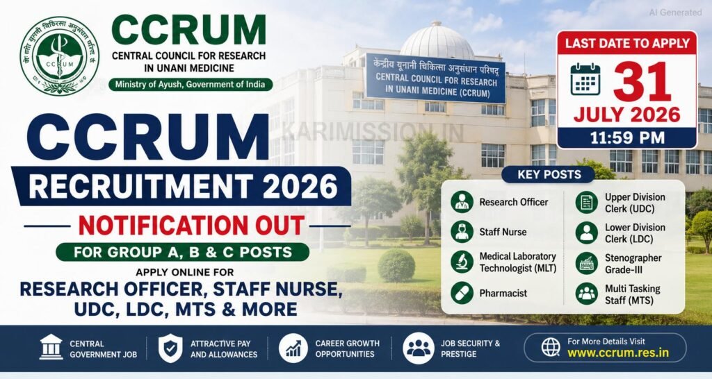 CCRUM Recruitment 2026