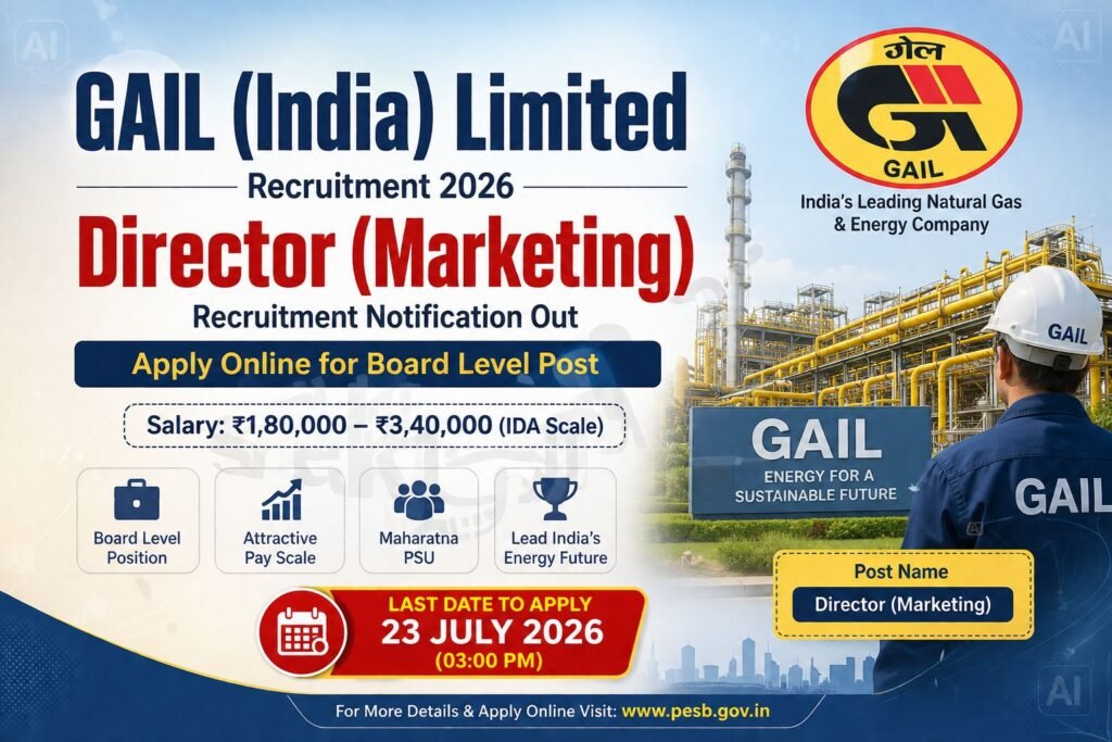 GAIL Director (Marketing) Recruitment 2026