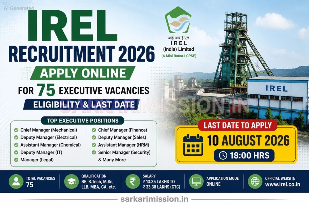 IREL Recruitment 2026 Apply Online