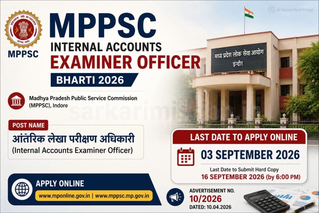 MPPSC Internal Accounts Examiner Officer Bharti 2026