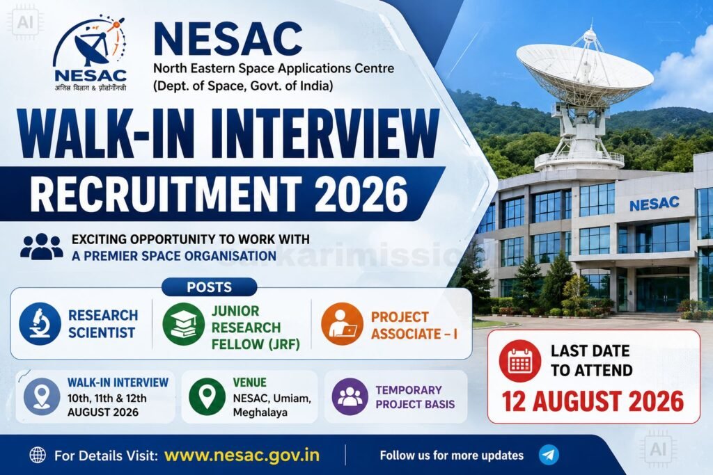NESAC Walk-in Interview Recruitment 2026