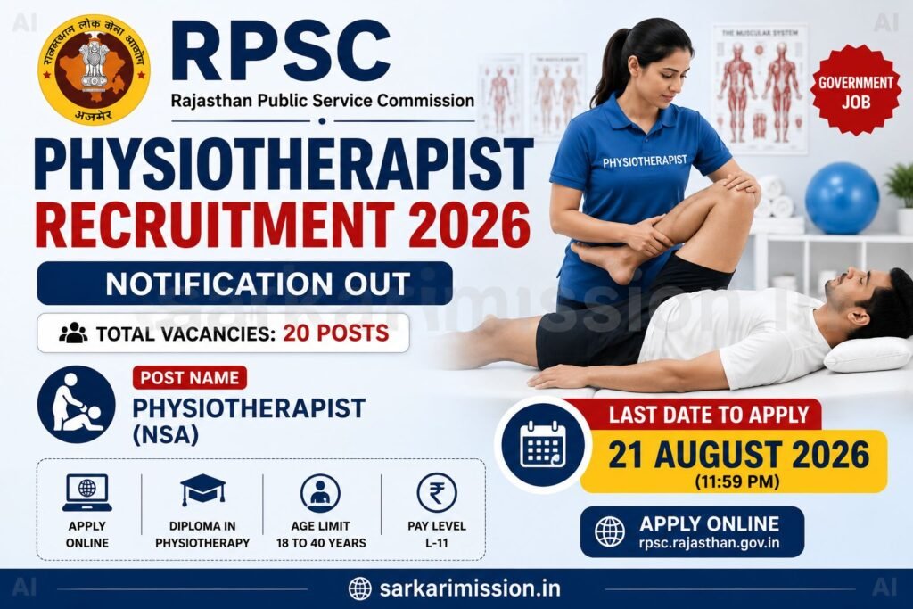RPSC Physiotherapist Recruitment 2026