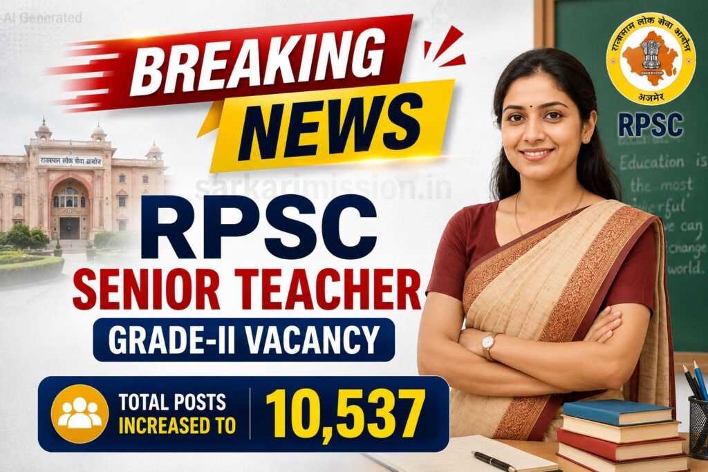 RPSC Senior Teacher Grade-II Vacancy Revised