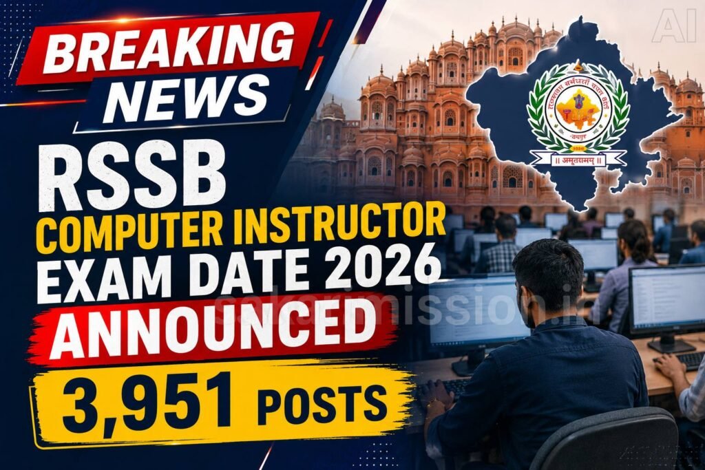 RSSB Computer Instructor Exam Date 2026