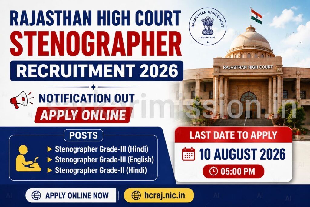 ajasthan High Court Stenographer Recruitment 2026