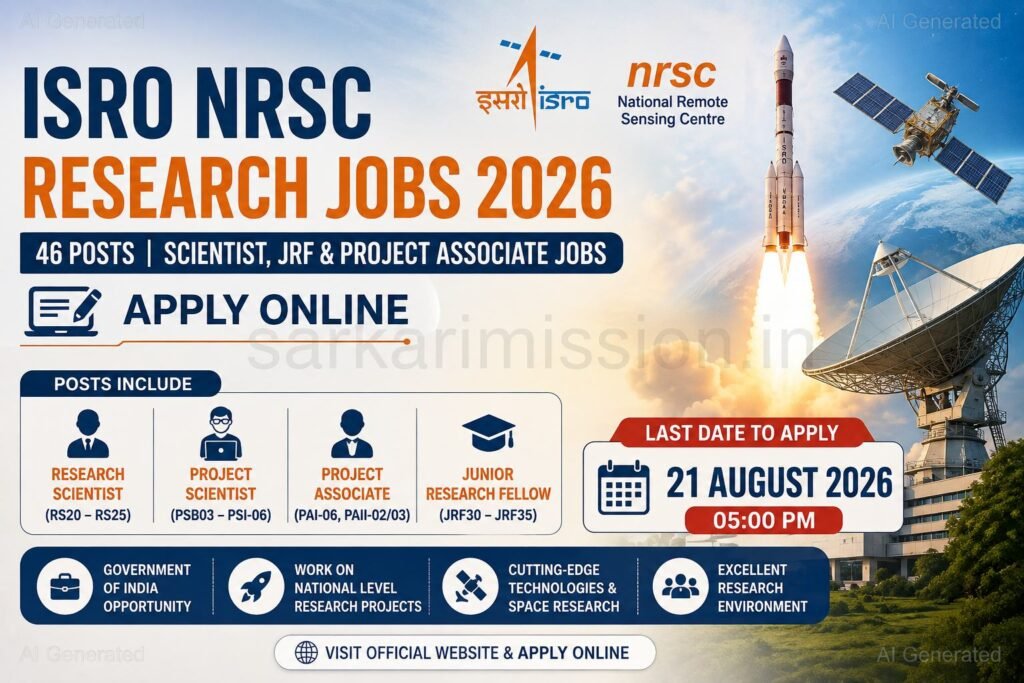ISRO NRSC Research Jobs 2026