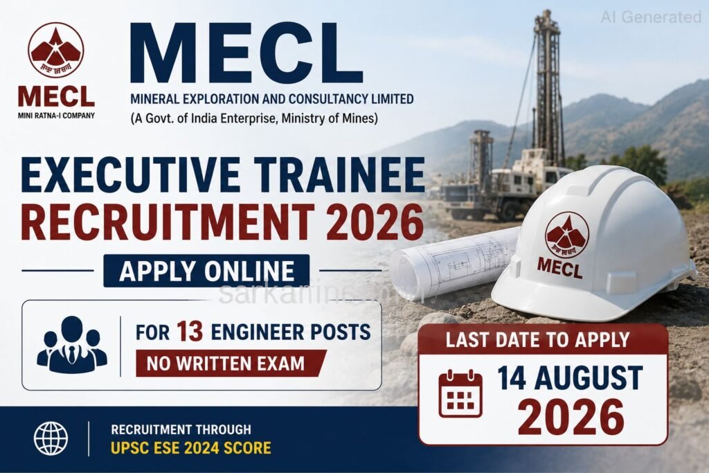 MECL Executive Trainee Recruitment 2026