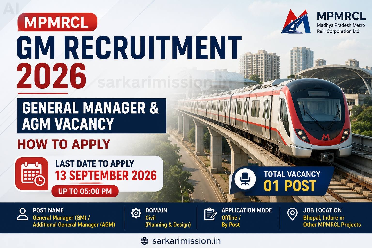 MPMRCL GM Recruitment 2026