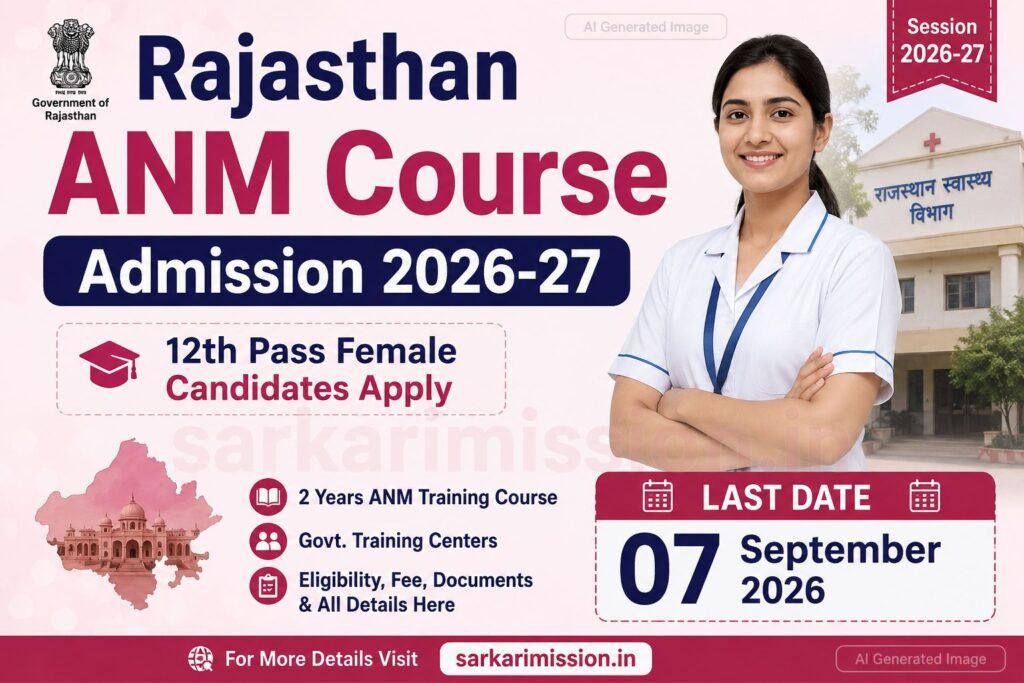 Rajasthan ANM Course Admission 2026-27