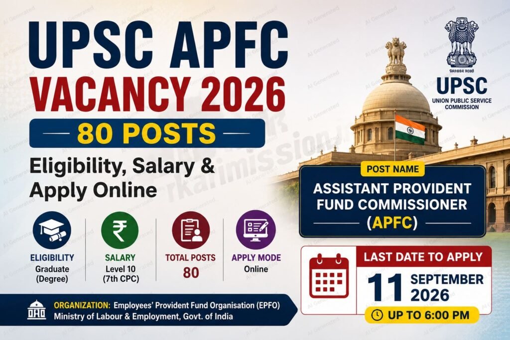 UPSC APFC Vacancy 2026
