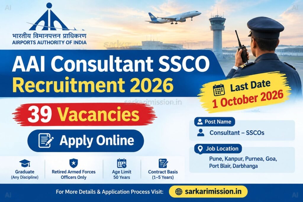 AAI Consultant SSCO Recruitment 2026