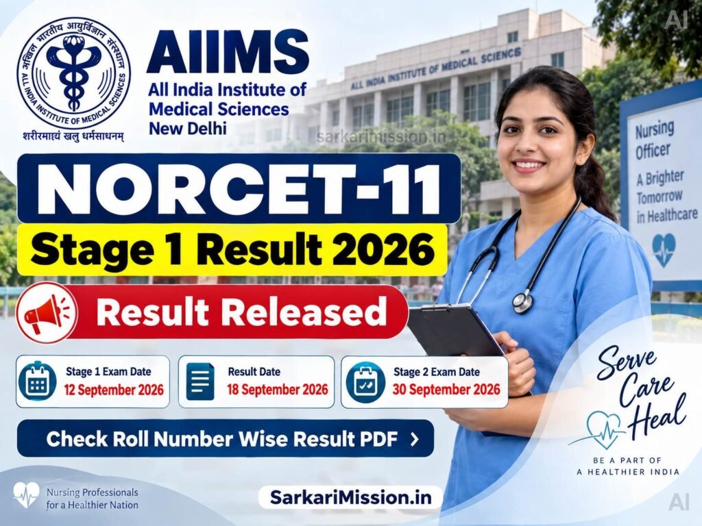 AIIMS NORCET-11 Result 2026