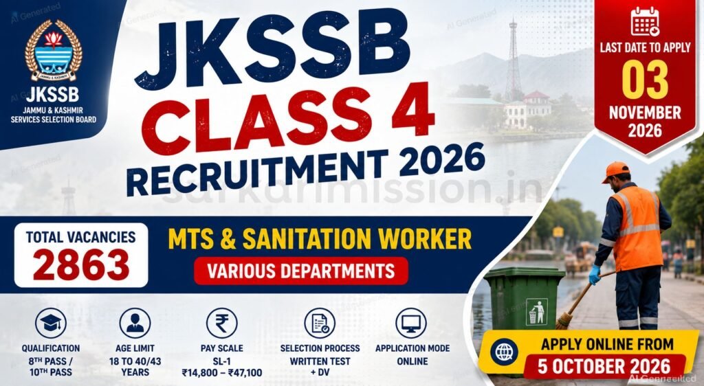 JKSSB Class 4 Recruitment 2026