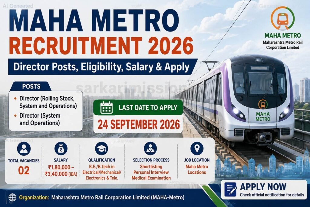 MAHA Metro Vacancy 2026