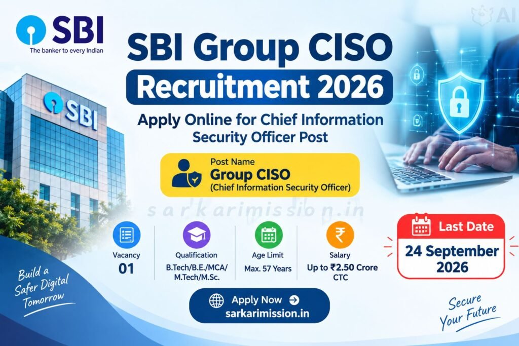 SBI Group CISO Vacancy 2026