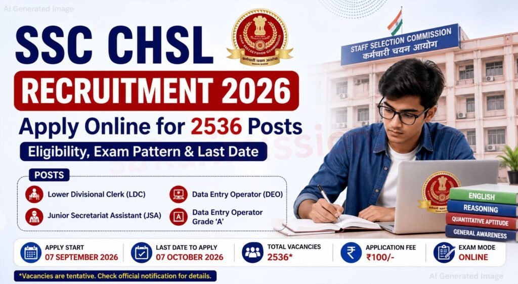 SSC Combined Higher Secondary Level Vacancy 2026