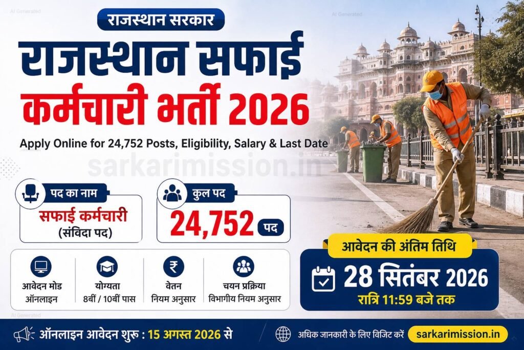 regarding Rajasthan Safai Karmchari Bharti 2026