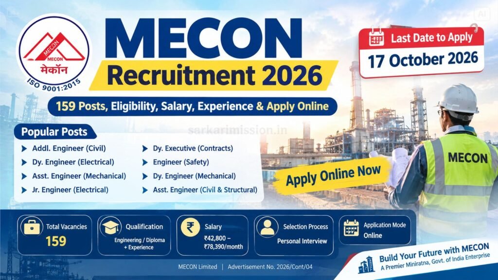 MECON Recruitment 2026
